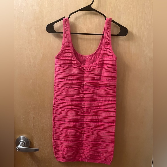 Pink Ruffle Textured Dress - Picture 3 of 3